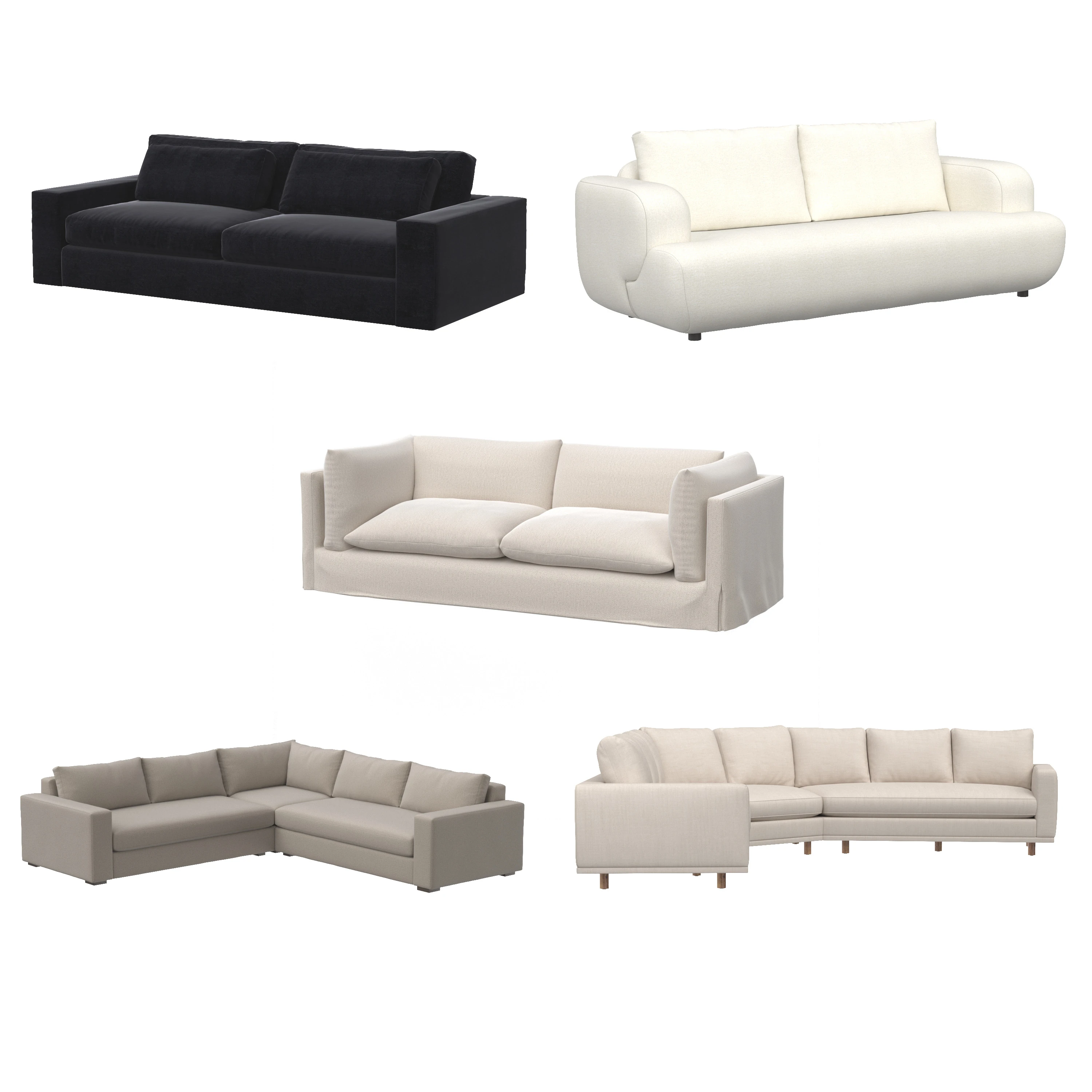 Four Hands Sofa Collection 05 3D Model_01